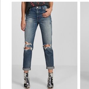 NWT Express High-rise Dark-wash Girlfriend Jeans